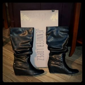 NWT Jennifer Lopez Tall Black Boots
